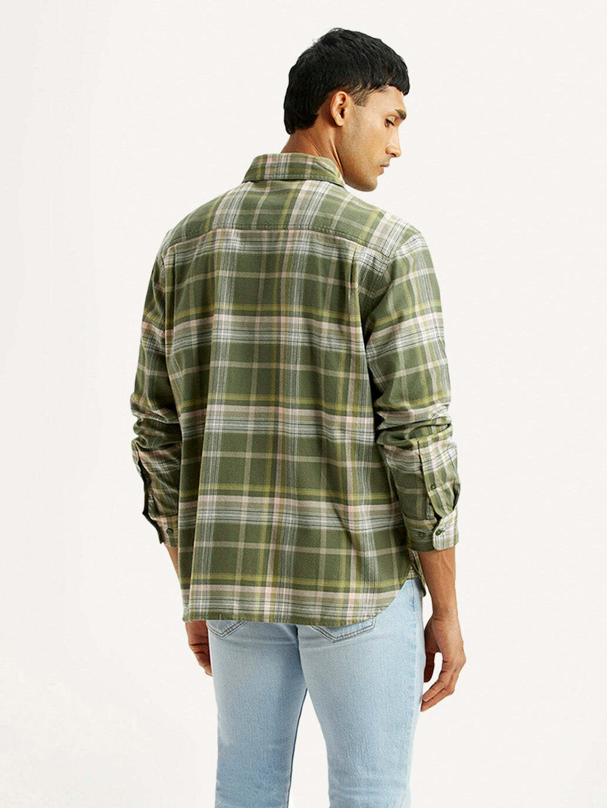 Lyphy Men Checkered Casual Green Red Shirt