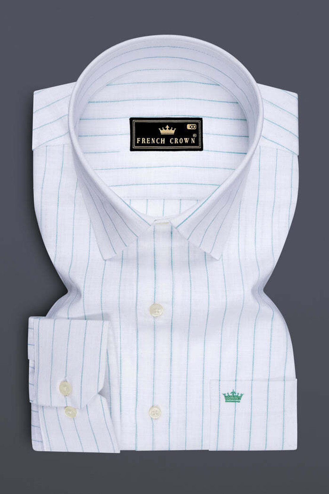 Men Regular Fit Striped Spread Collar Formal Shirt