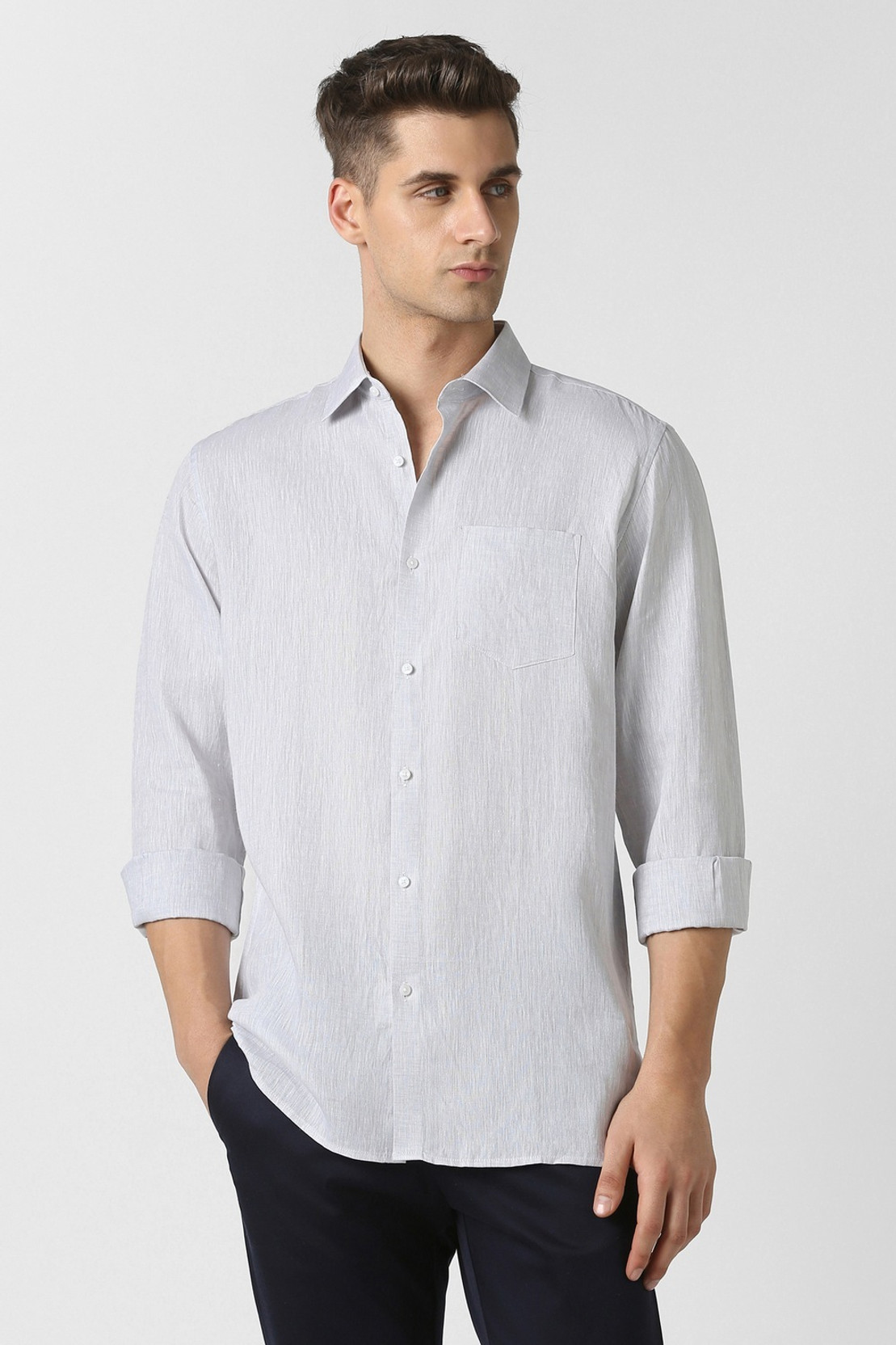 Men Comfort Fit Solid Formal Shirt