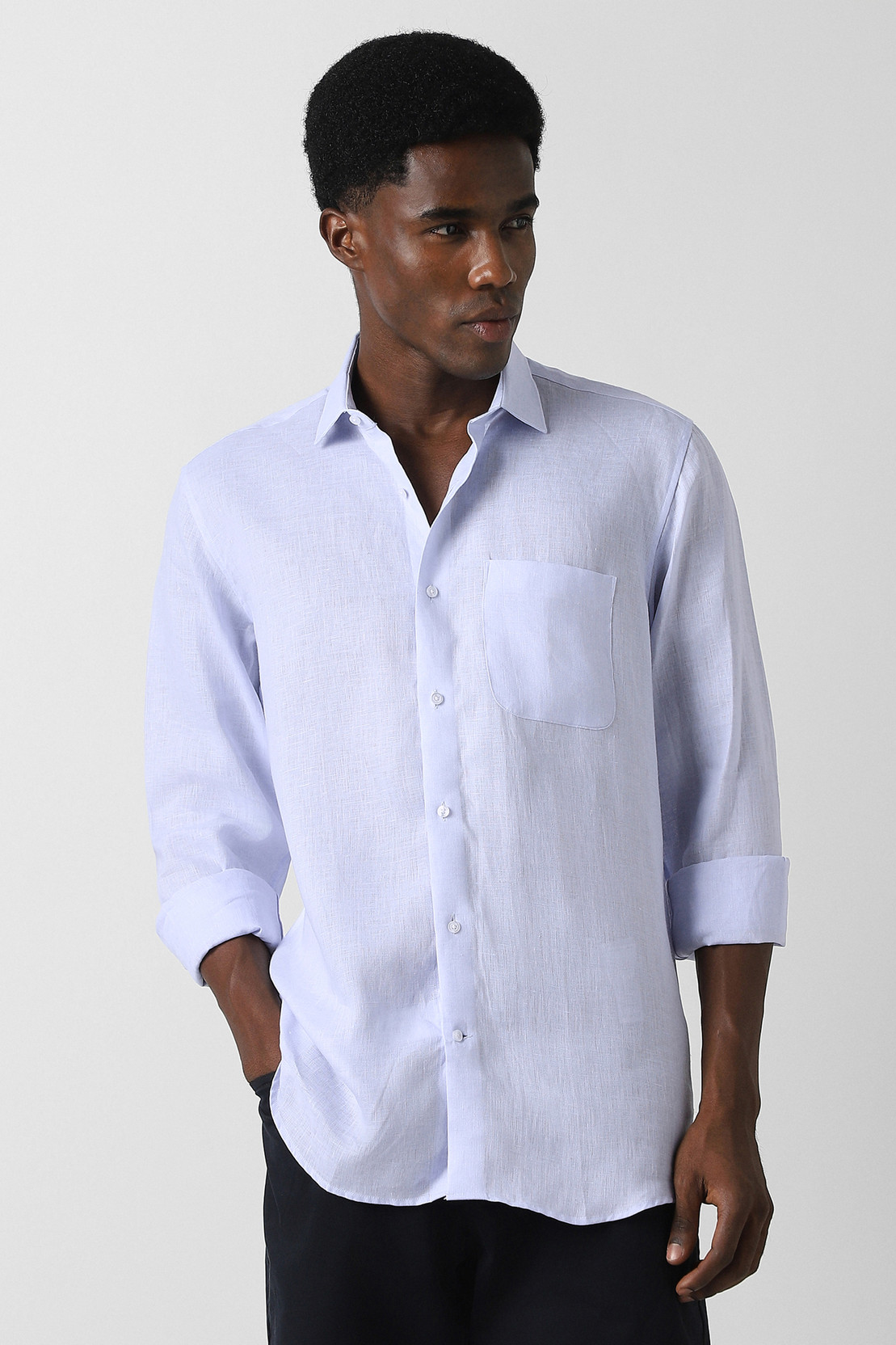 Men Comfort Fit Solid Formal Shirt