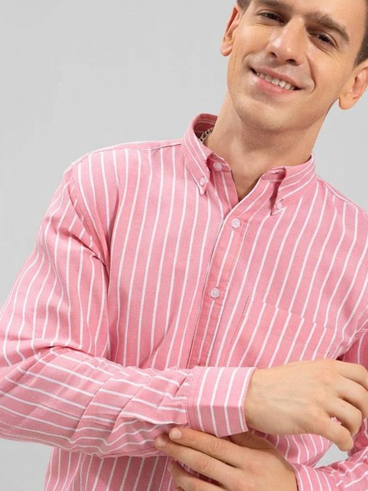 Men Slim Fit Checkered Spread Collar Casual Shirt