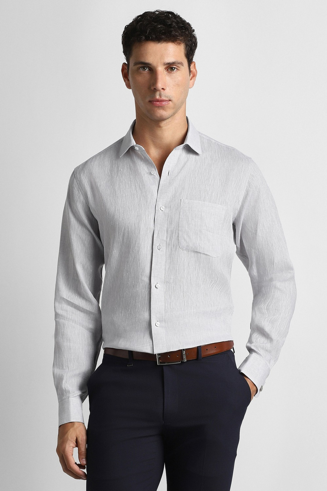 Men Regular Fit Solid Formal Shirt