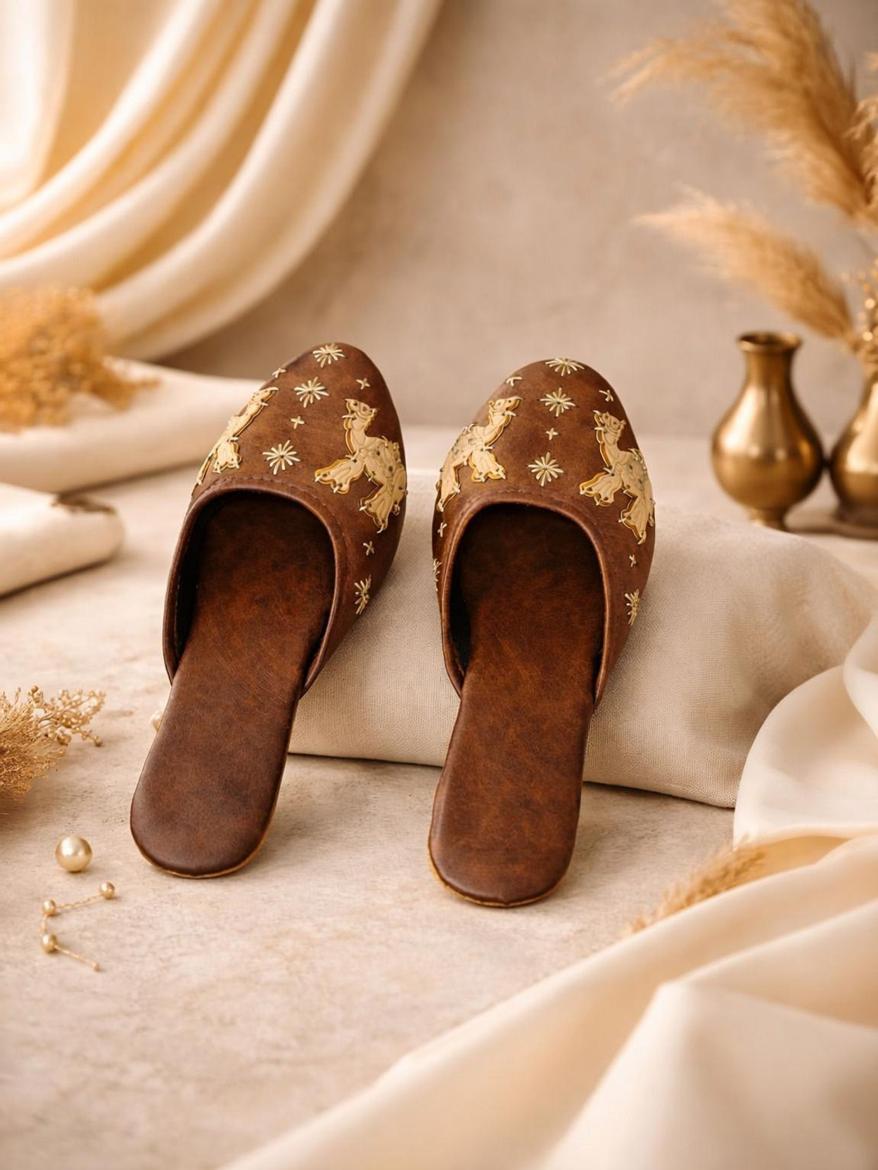 Designer Ethnic Jutti | Traditional Wedding Mojari Mule with Embroidery Work Party Wear For Women