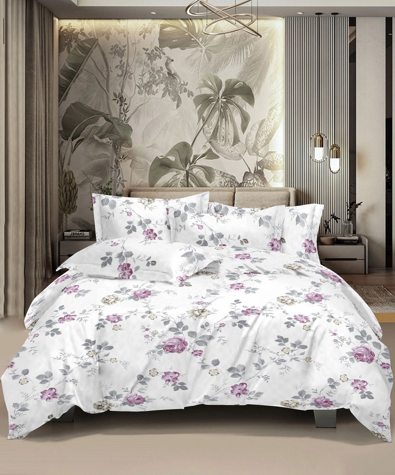 HONOR YOUR HOME Cotton Double Flat 186 TC Printed 1 Bedsheet with 2 Pillow Covers
