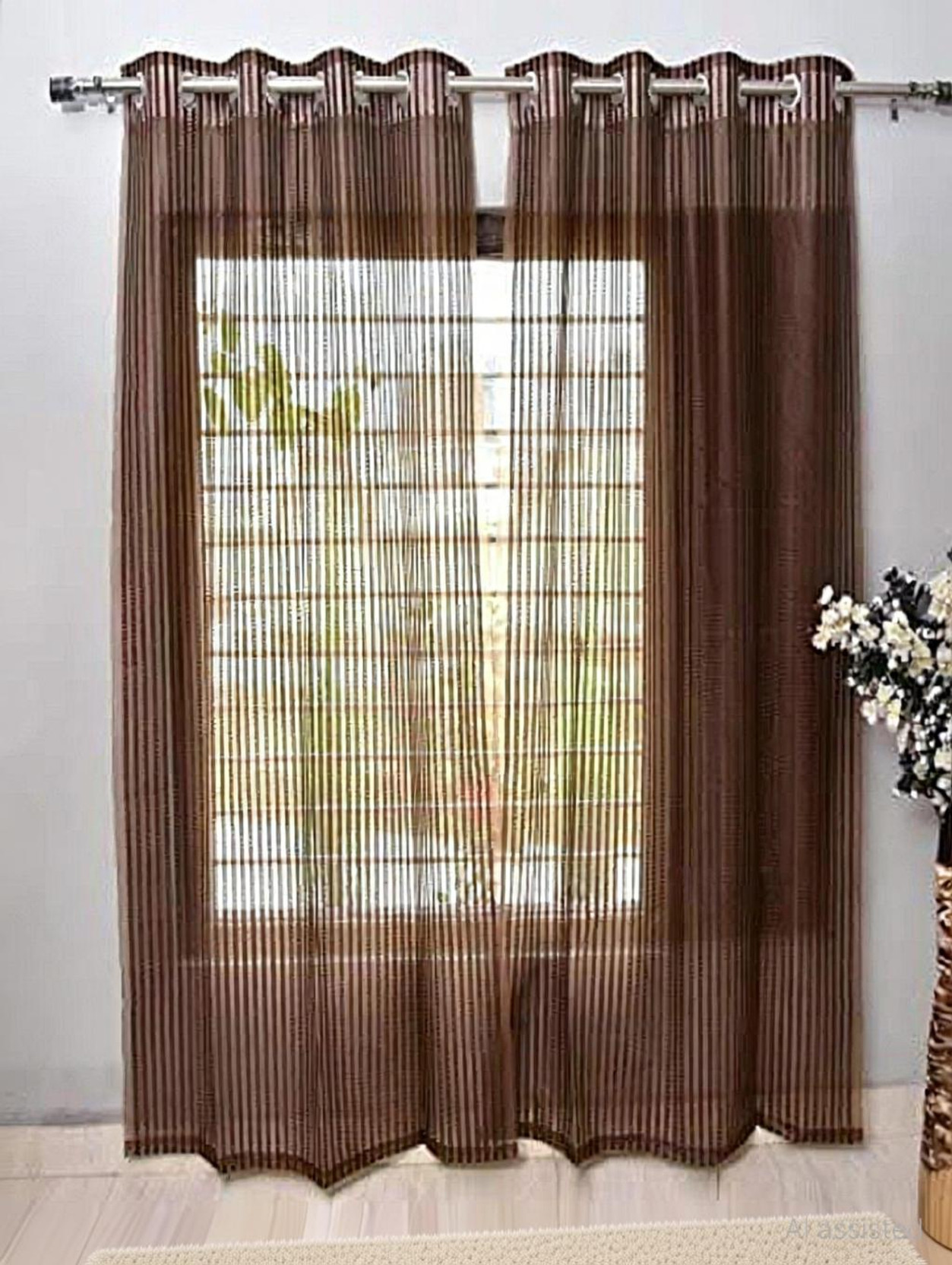 Flamant 275 cm (9 ft) Long Door Net Transparent Curtain (Pack Of 2)