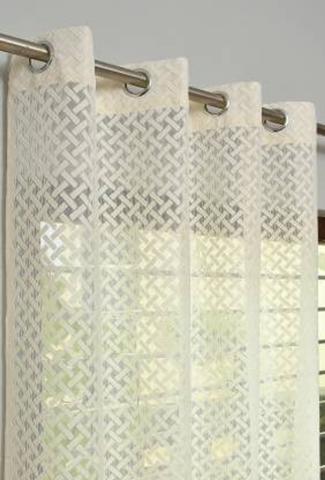 Stackers 274 cm (9 ft) Long Door Net Transparent Curtain (Pack Of 2)