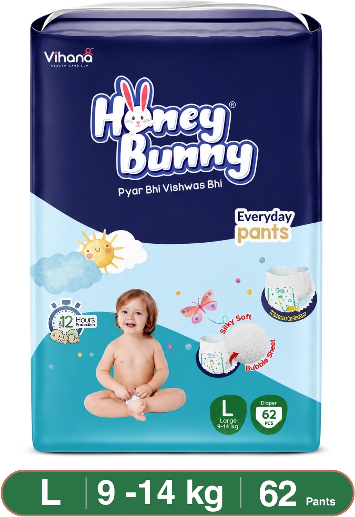HONEY BUNNY Extra Soft Pant Diapers - L