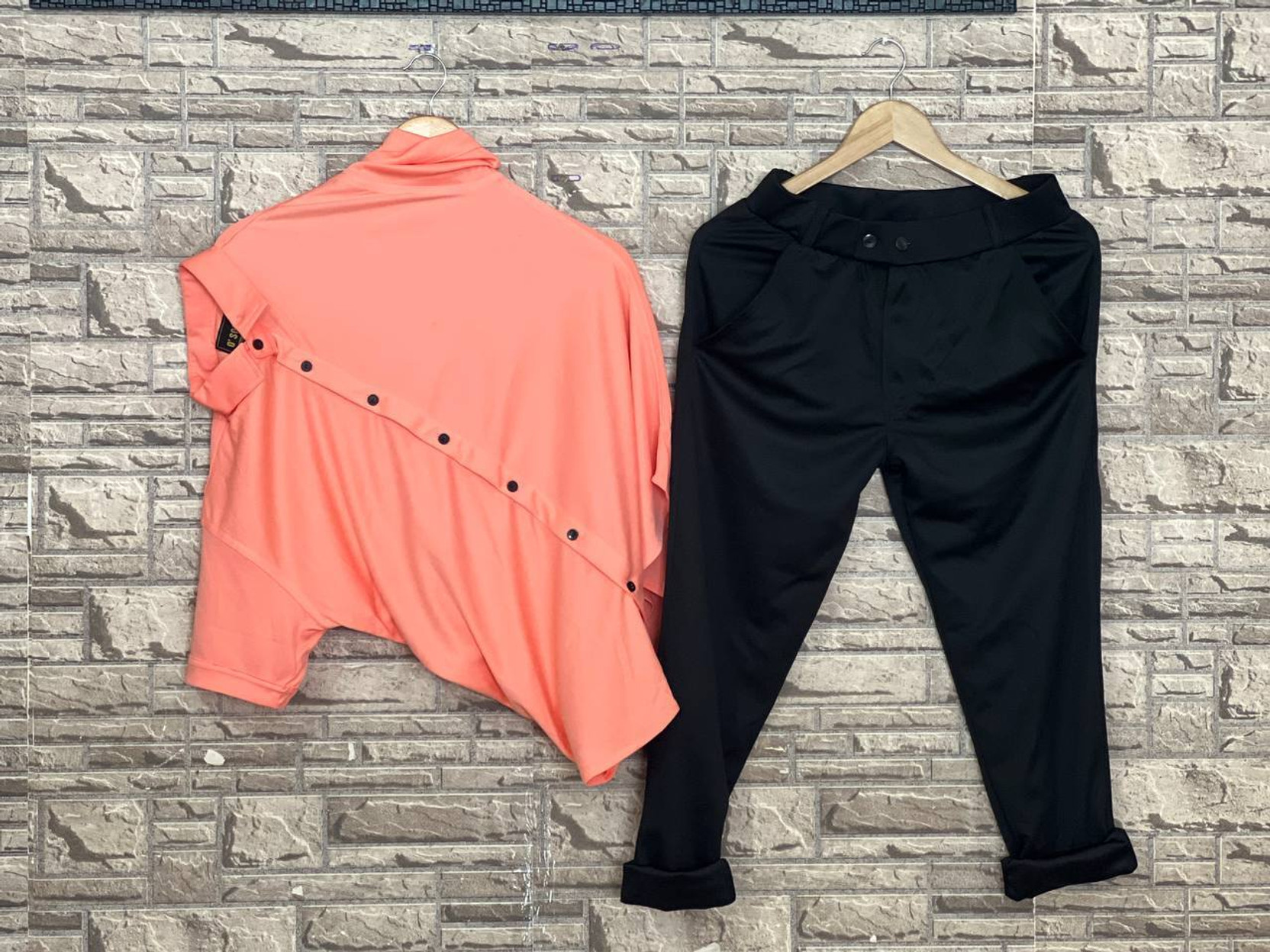 Men Cotton Blend Shirt Pant Set