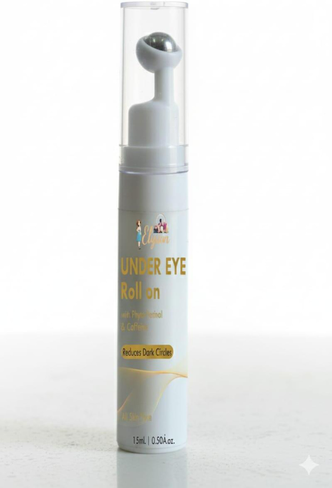 Elysin Under Eye Roll On with Caffeine | Reduces Dark Circles & Puffiness