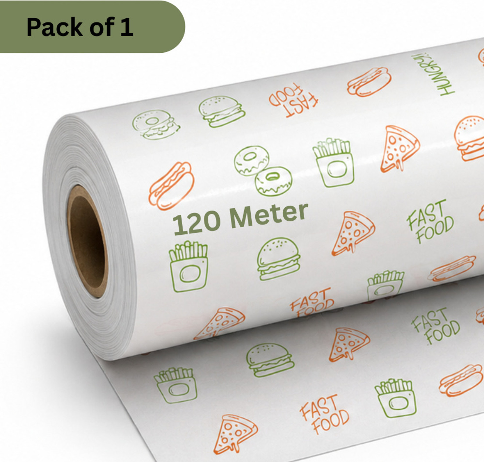 Food Wrapping Butter Paper Roll, 120m