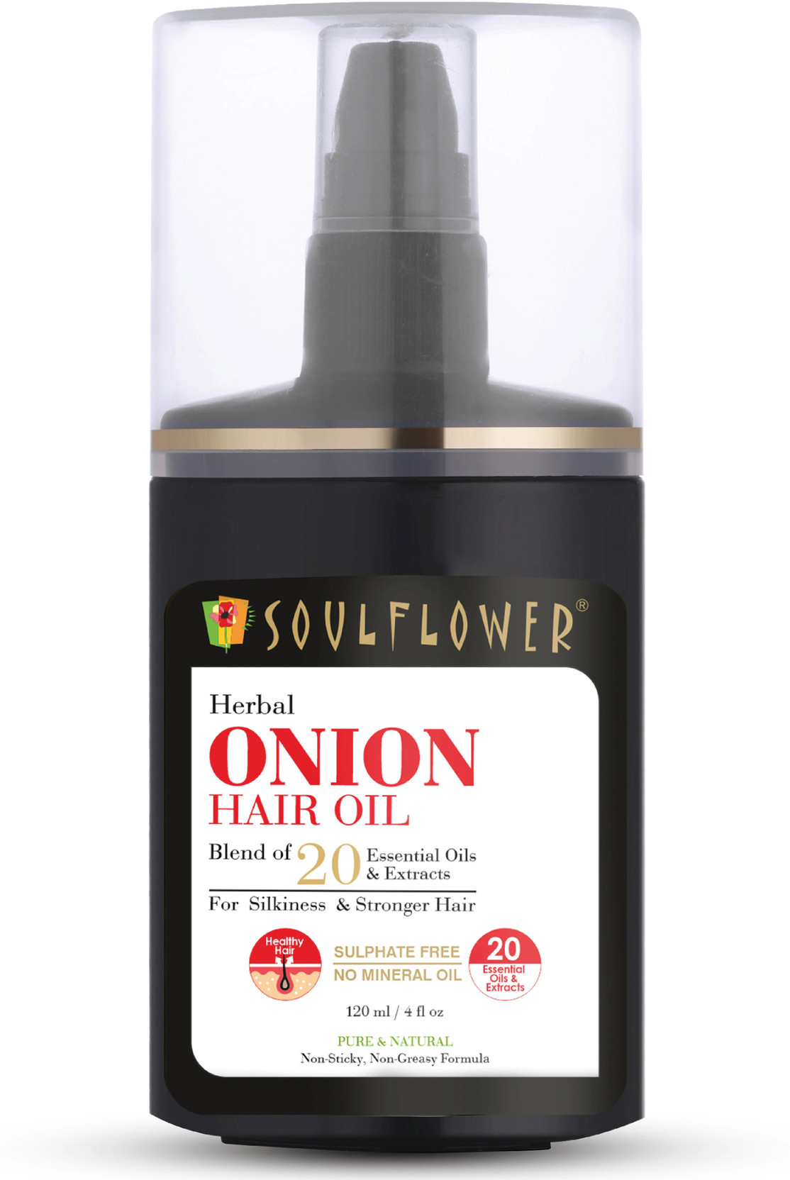 Soulflower Amla & Onion Coldpressed | Nourishes Roots & Enhances Health Hair Oil