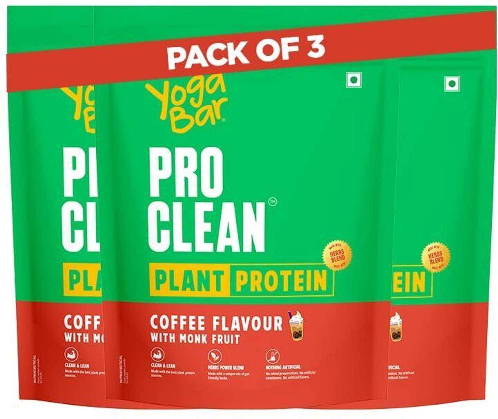 Yogabar Plant Protein Coffee | 25g per scoop Plant-Based Protein ...more