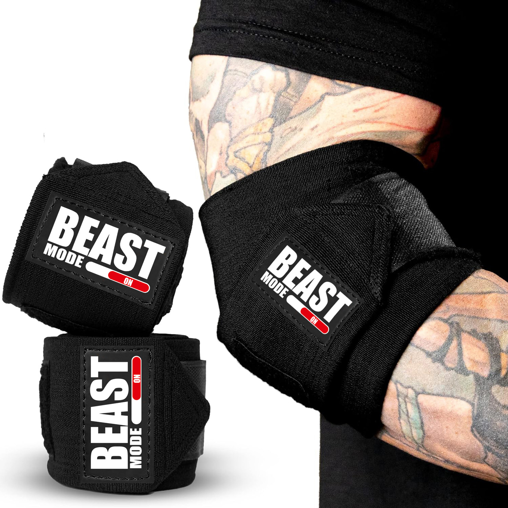 STEIGEN FITNESS Wrist Elbow Knee Wraps Elastic Straps Brace Support for Weightlifting Gym Wrist Support