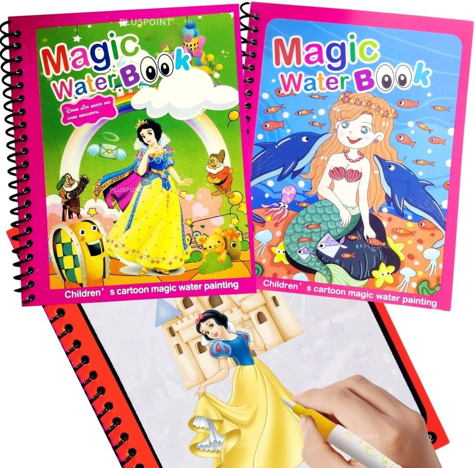 SPTEX Magic Water Quick Dry Water Colored Book Doodle with Magic Pen Painting Board Printing Blocks