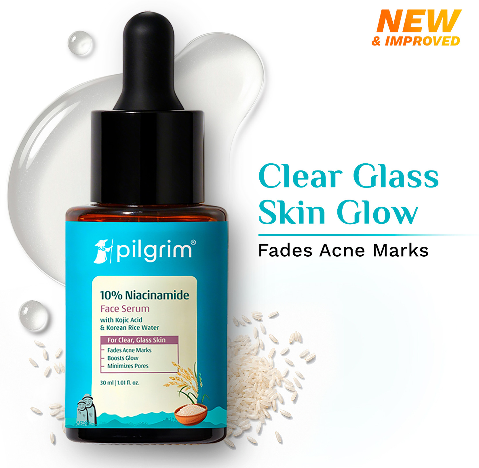 Pilgrim 10% Niacinamide Serum For Pigmentation And Dark Spot | Clear Glass Skin Glow