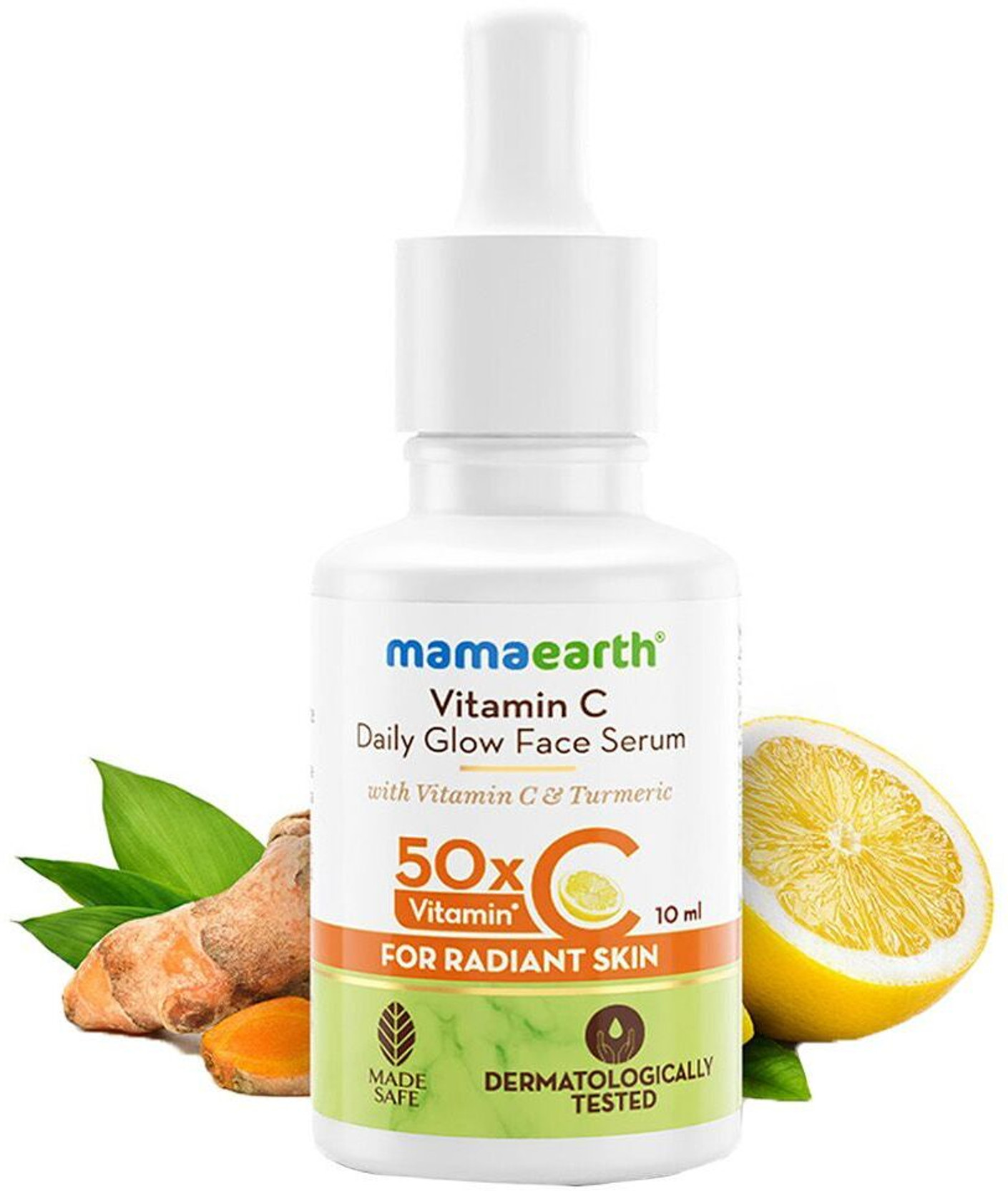 Mamaearth Vitamin C Daily Glow Face Serum & Turmeric for Radiant Skin