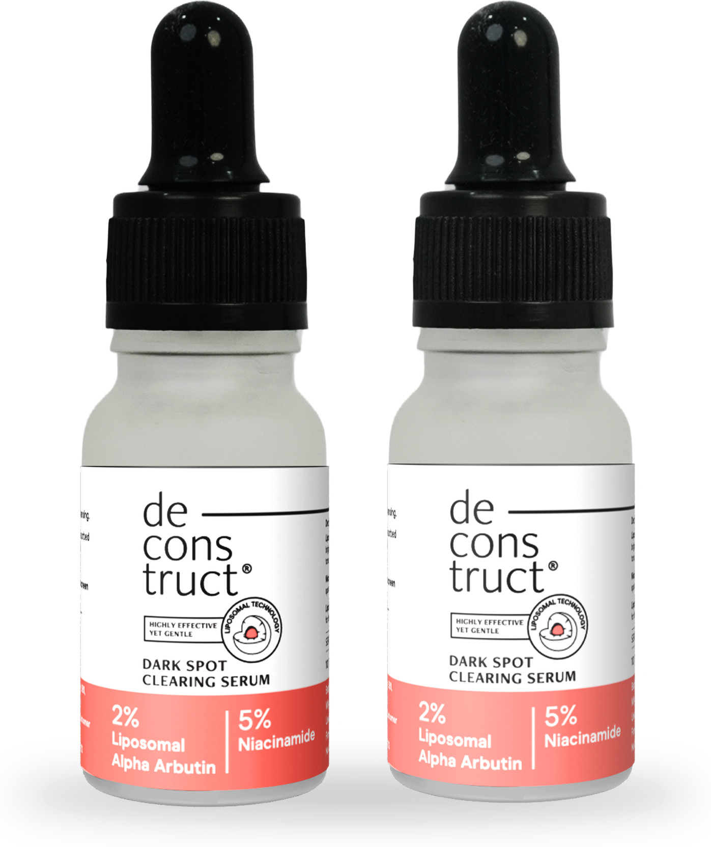 Deconstruct 5% Niacinamide Serum for Oily Skin+2% Alpha Arbutin With Liposomal Technology | 10ml Pack of 2