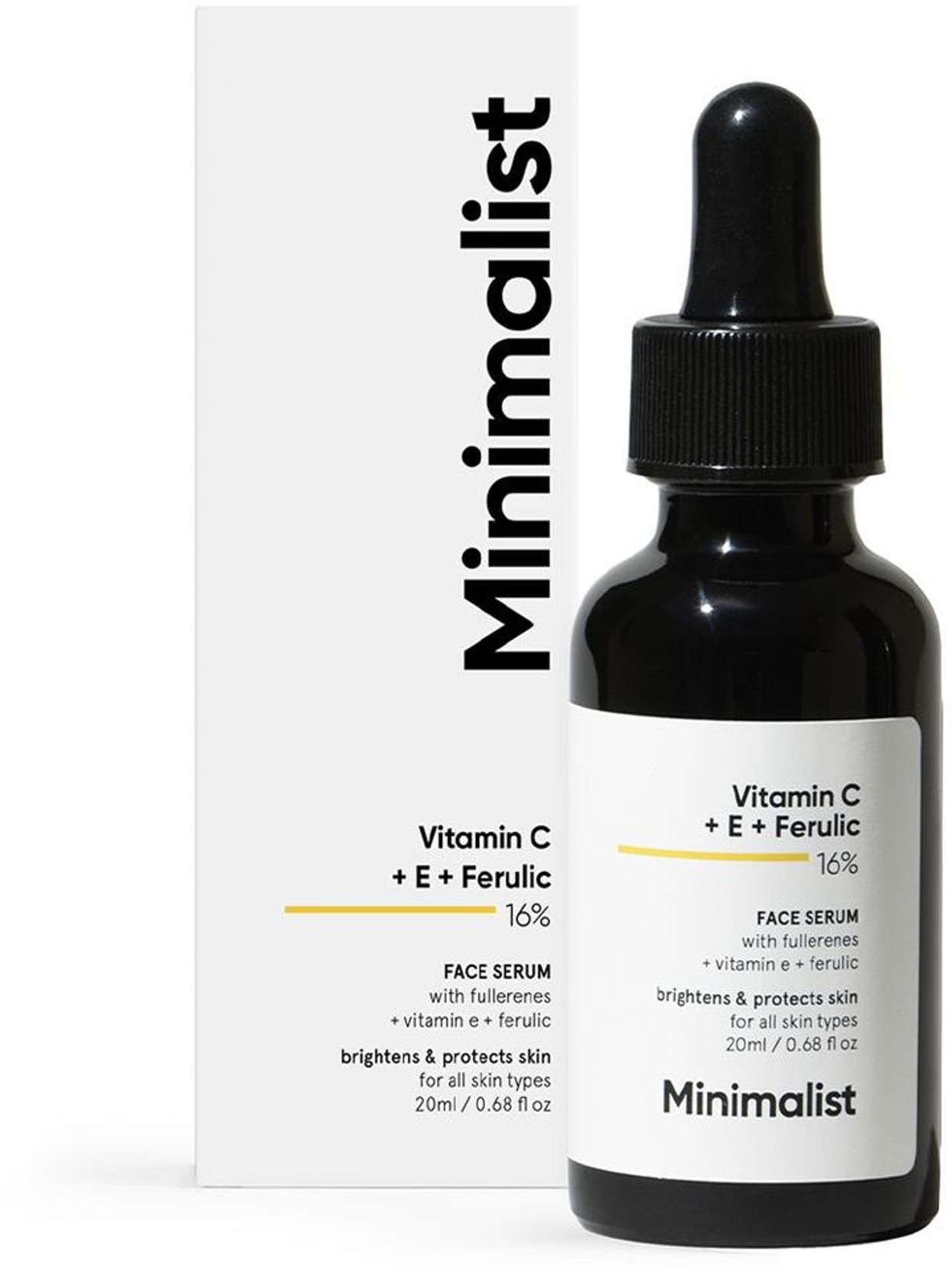 Minimalist 16% Vitamin C & E Face Serum for Men & Women | Brightening