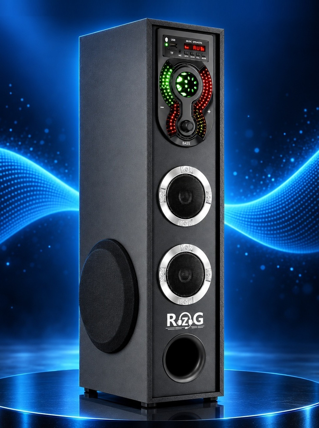 RZG Q-115 DJ High Bass Tower Speaker Bluetooth Speaker 120 W Bluetooth Party Speaker