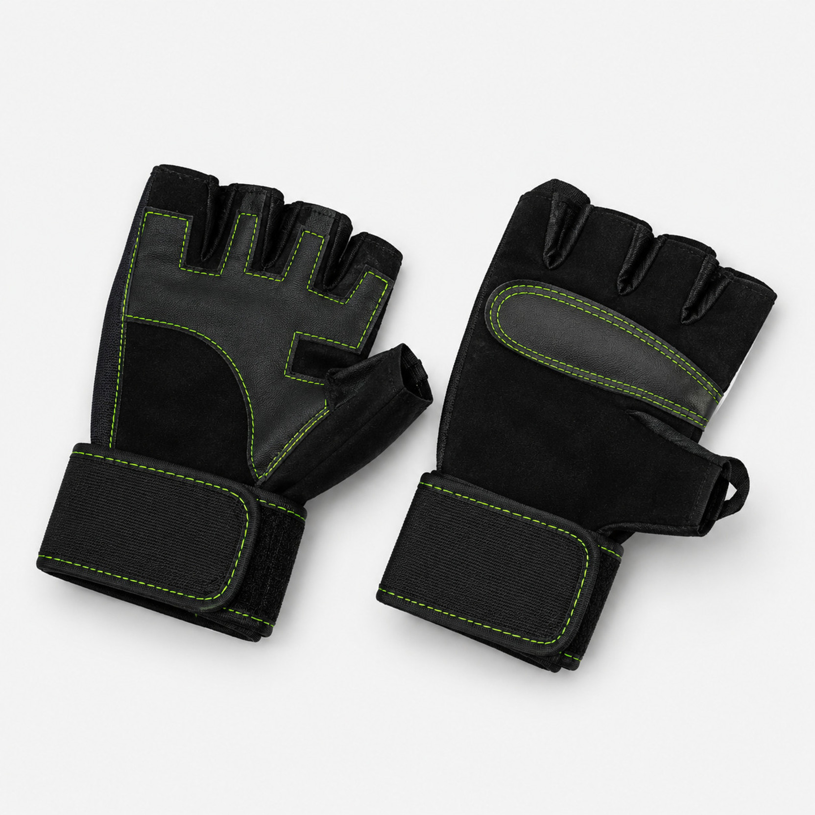GSM Leather Gym Wrist Support Gloves for Weightlifting & Training Gym & Fitness Gloves
