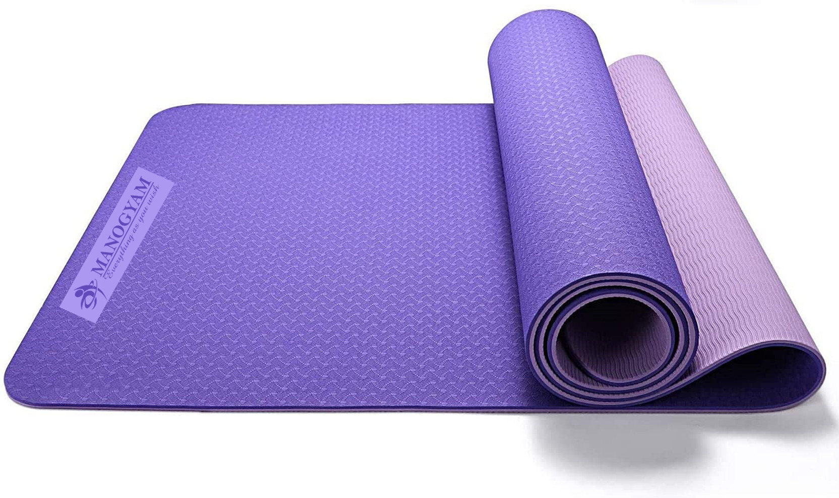 Qucikfit 6mm Yoga Mat with strap High , Anti-Slip Yoga mat for Gym Workout&Yoga 183CM Green, Grey 6 MM mm Yoga Mat