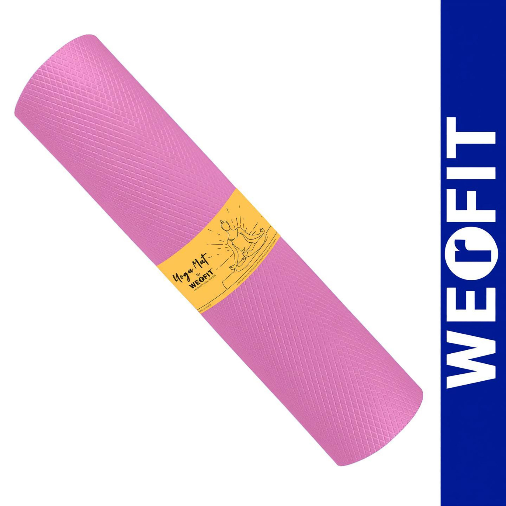 WErFIT 6mm Luxurious EVA Yoga Mat, Anti Skid, Home & Gym workout for Men, Women & Kids Pink 6 mm Yoga Mat