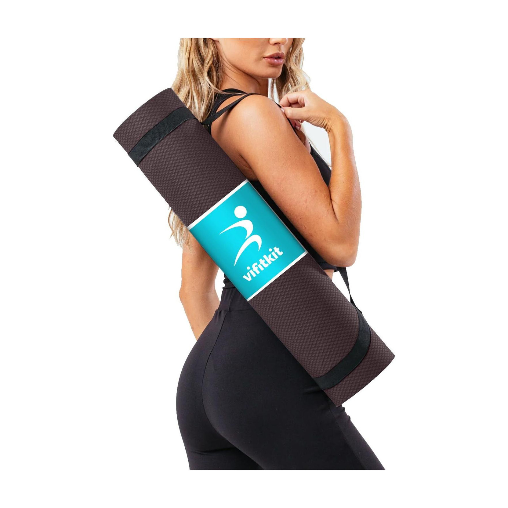 VIFITKIT By Yogarise Anti-Skid Exercise Mat with Carry Bag for Home Gym, Outdoor Workout Maroon 6 mm Yoga Mat