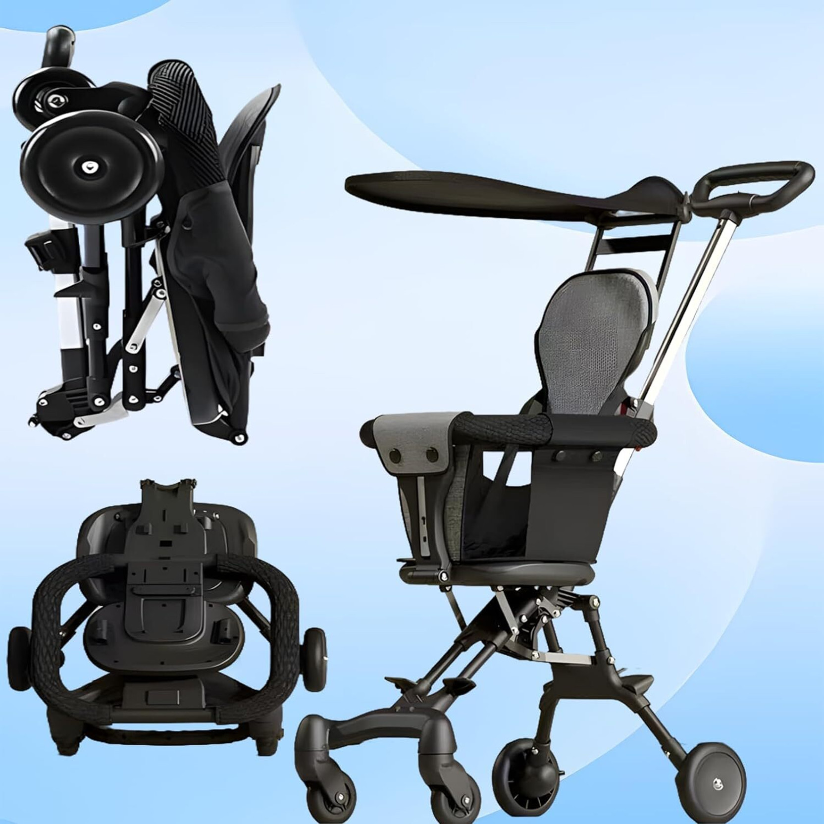 SUICUNE Portable Compact Umbrella Stroller for Toddler, Airplane Travel Stroller