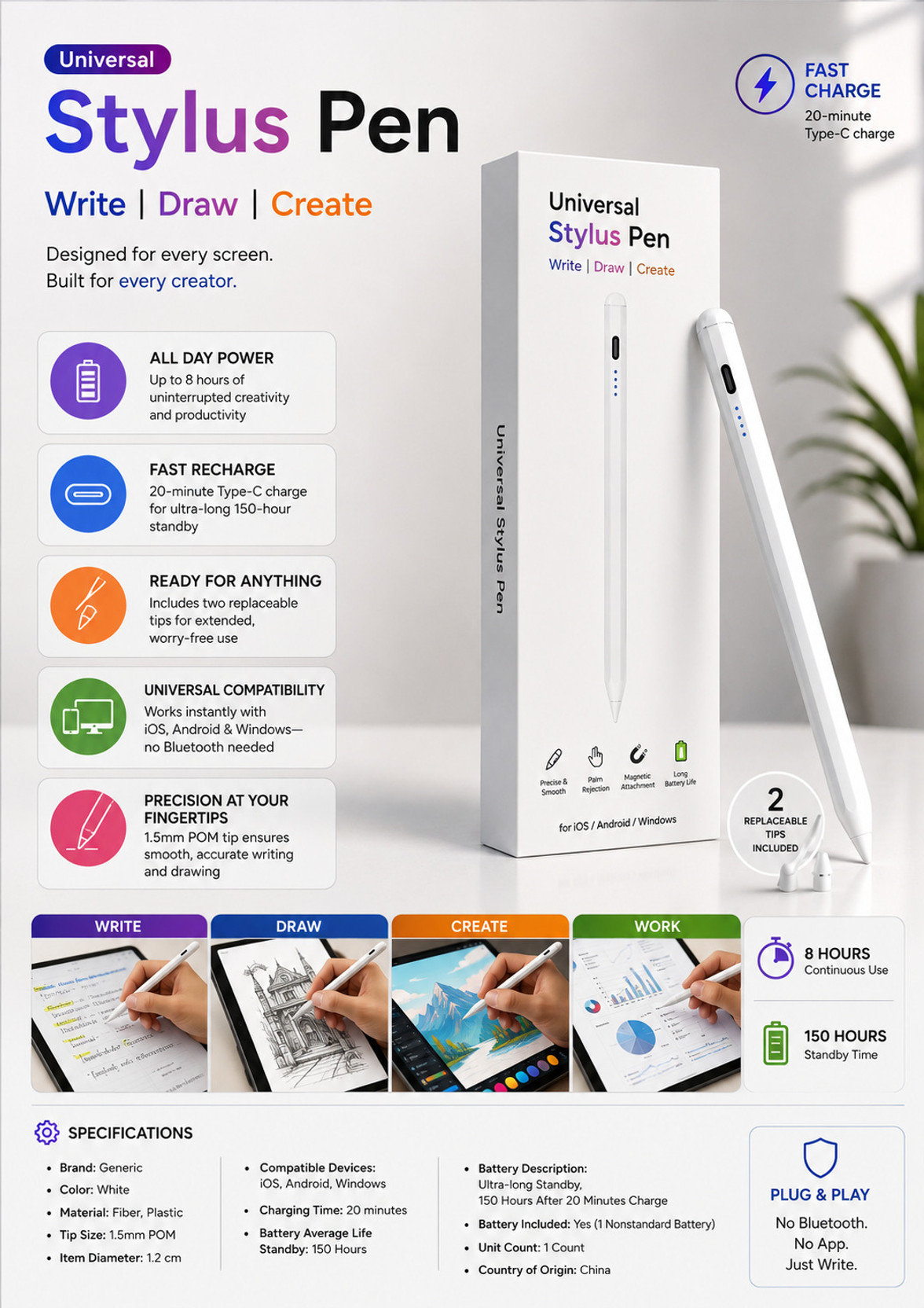 SmartPen Universal Stylus Pen Stylus