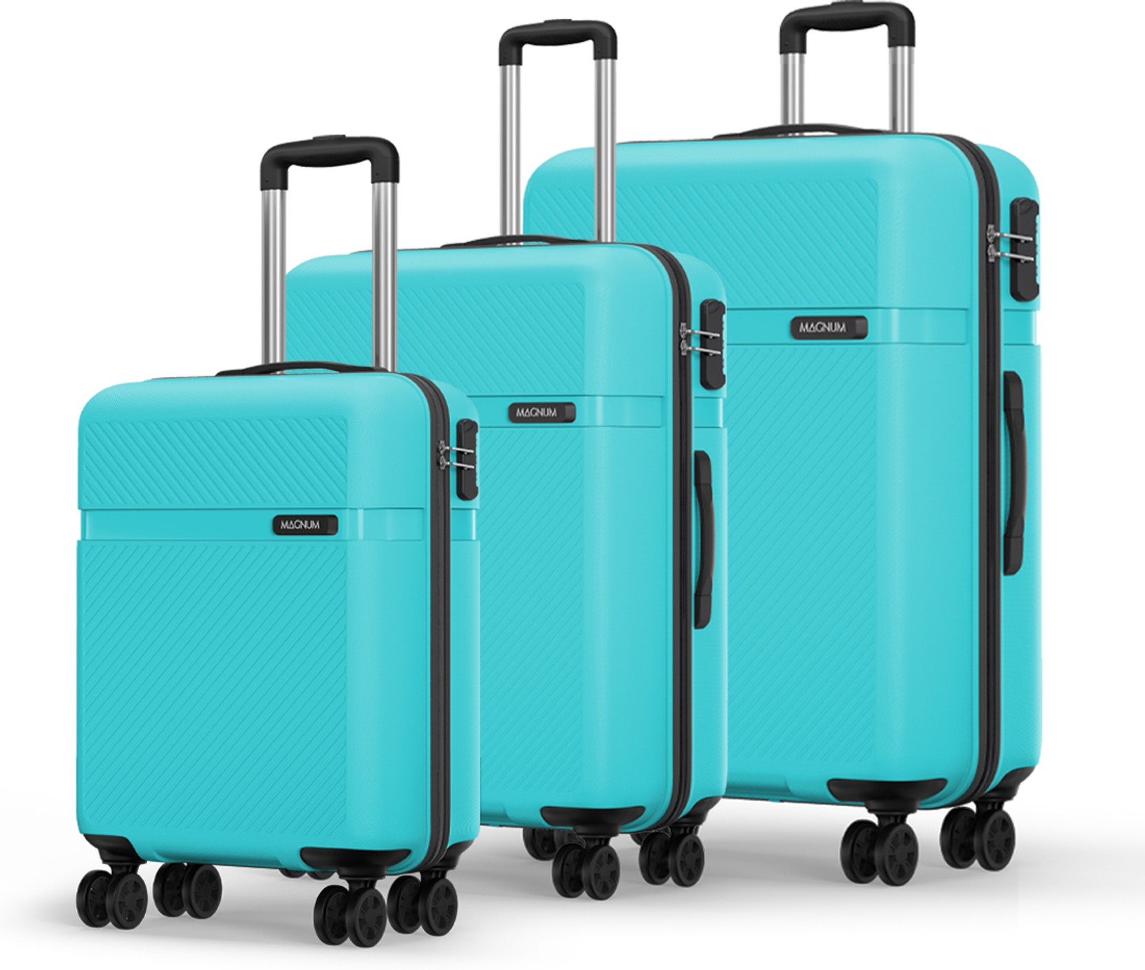 Magnum by Safari Hard Body Set of 3 Luggage 8 Wheels - LIFT 55/66...more