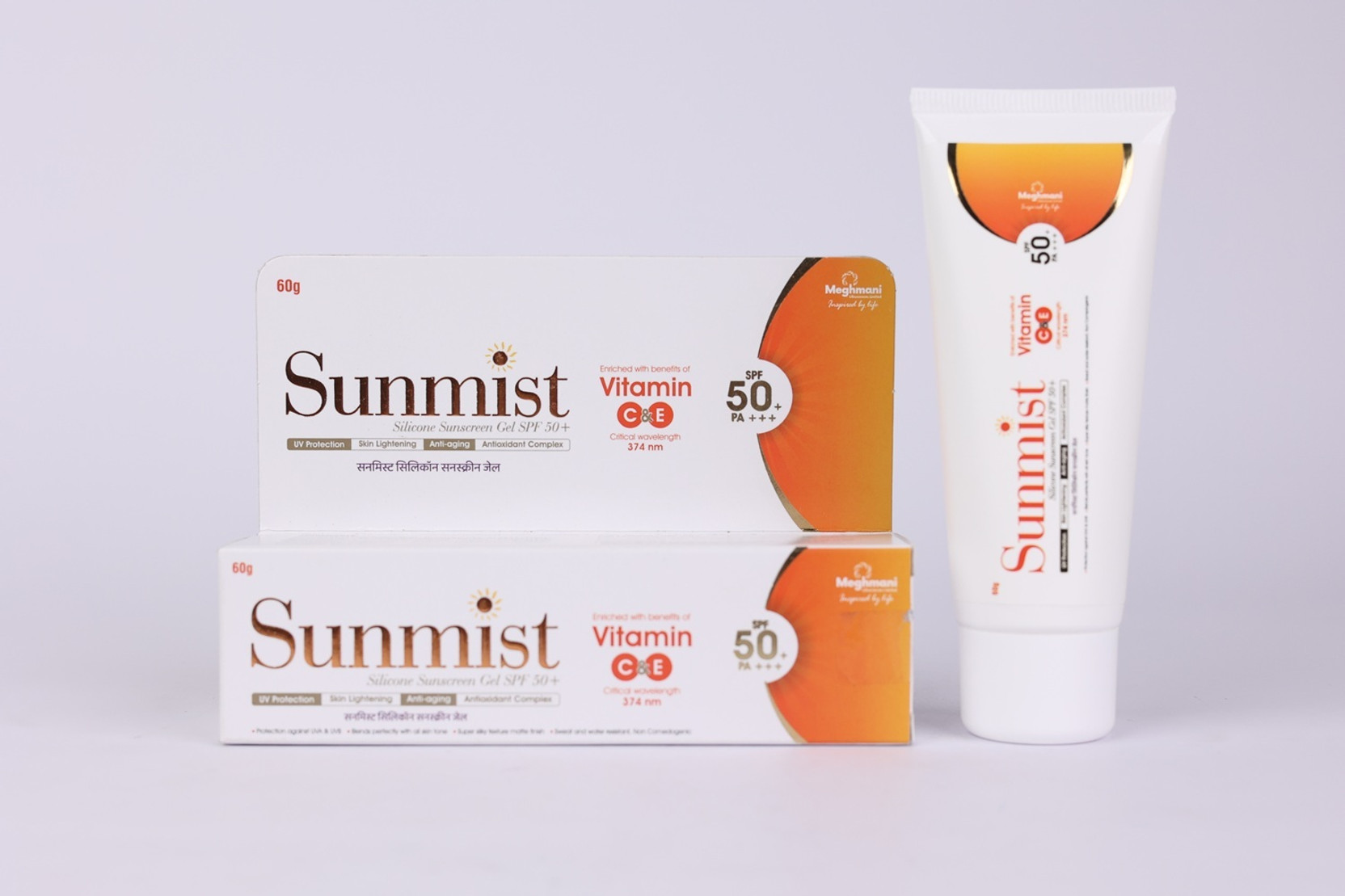 Sunmist Sunscreen - SPF 50 PA++++ SPF 50 PA++++ Lightweight Sunscreen Gel Misty Finish Broad Spectrum UV Care