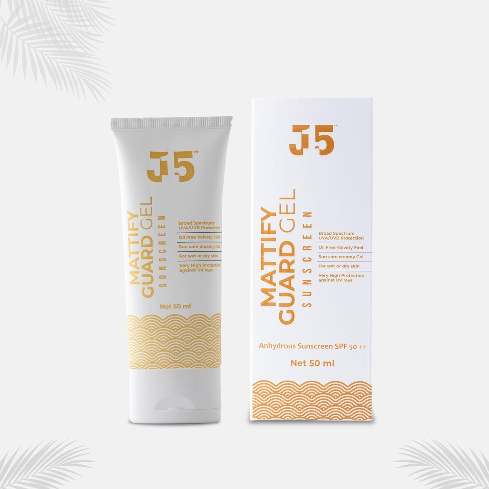 J15 Sunscreen - SPF 50++ PA++ Mattify Guard Gel Sunscreen Broad Spectrum SPF 50++