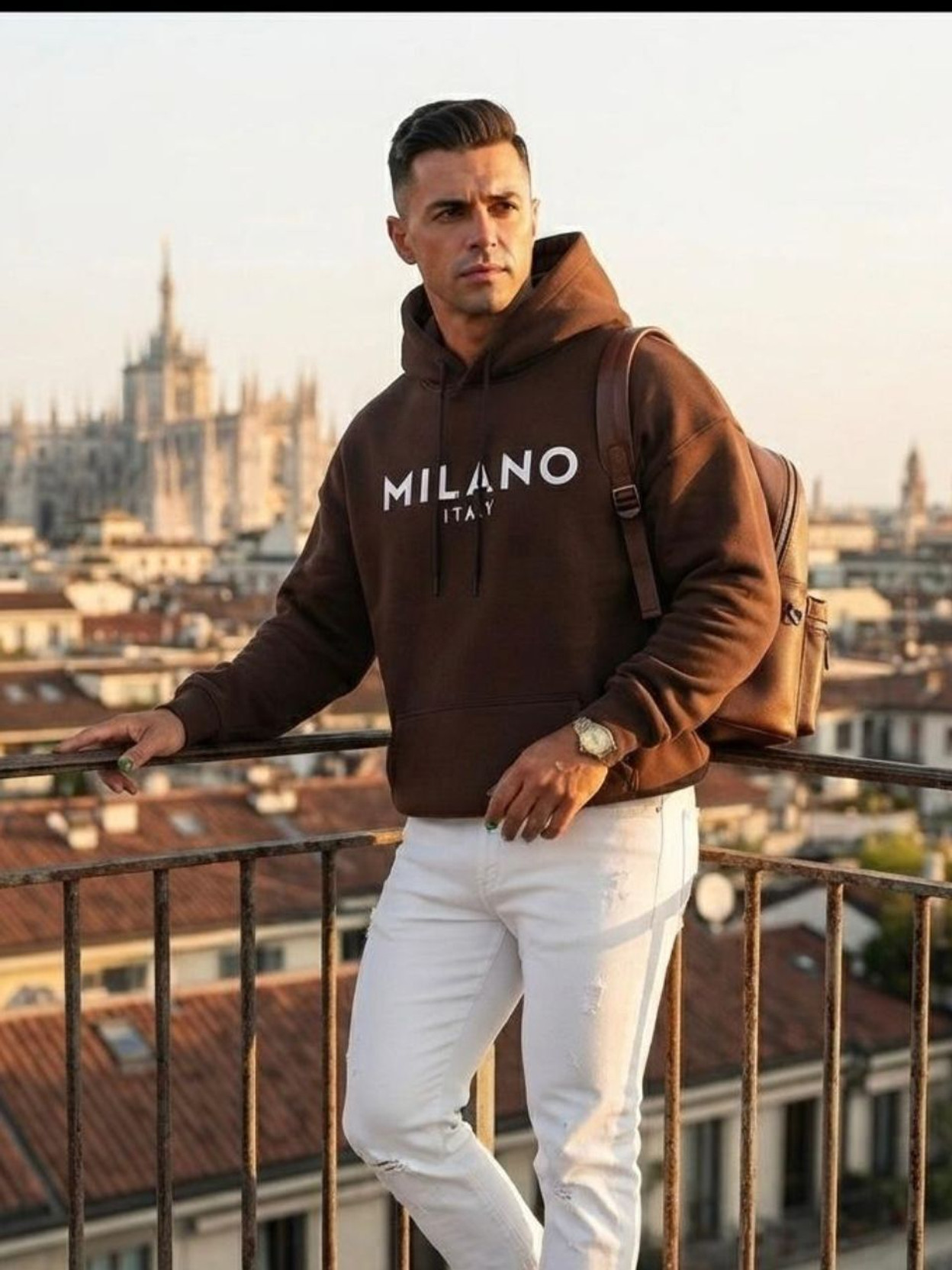 Men Full Sleeve Printed Hooded Sweatshirt