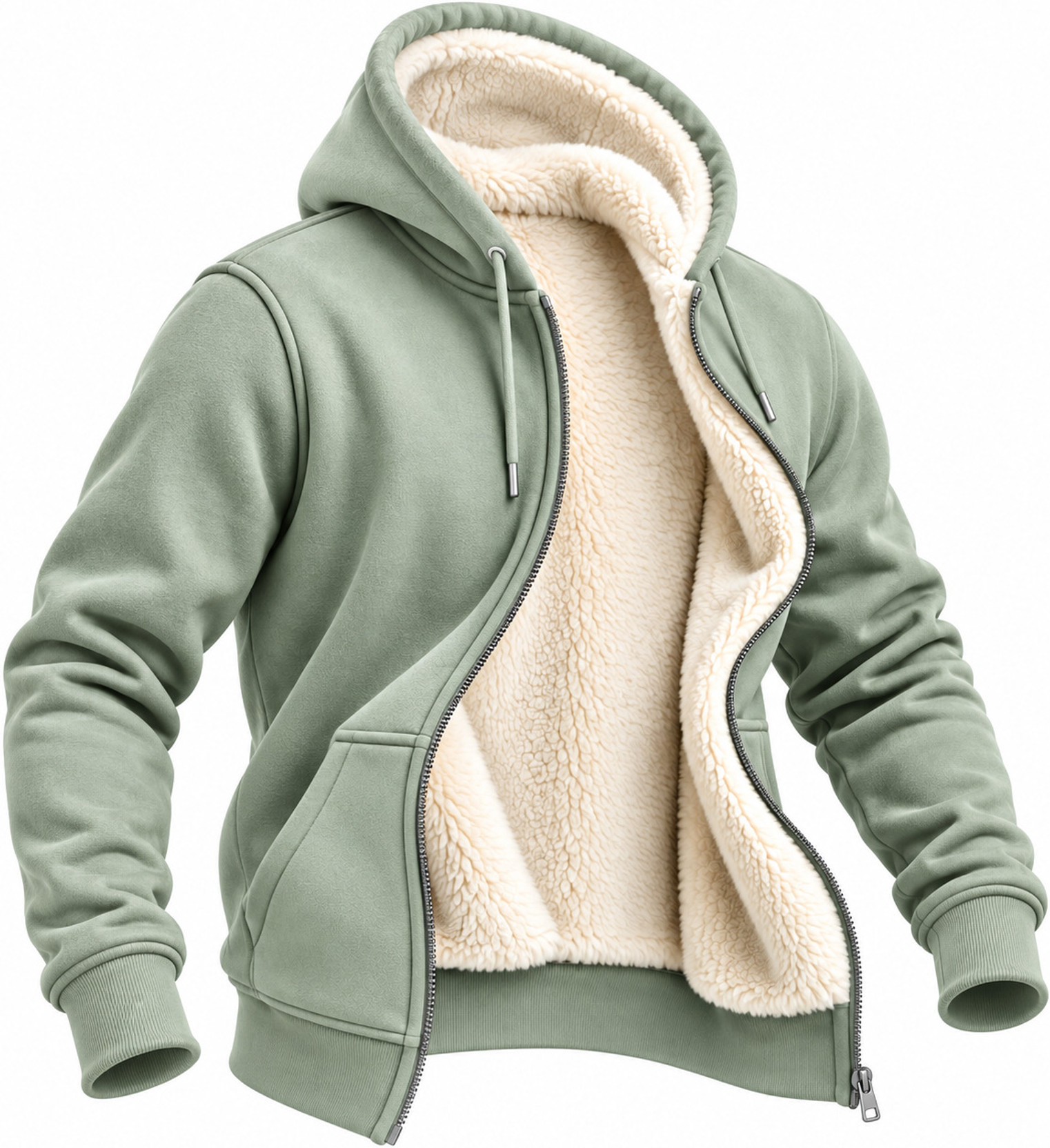 Men Full Sleeve Solid Hooded Sweatshirt