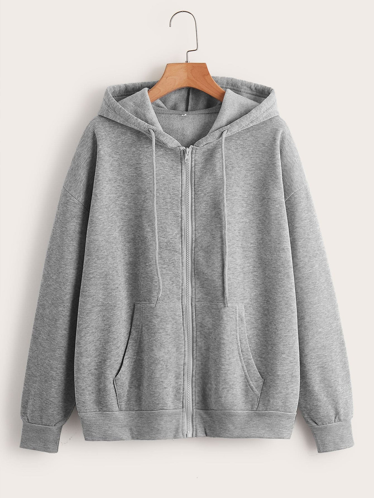 Men Full Sleeve Solid Hooded Sweatshirt