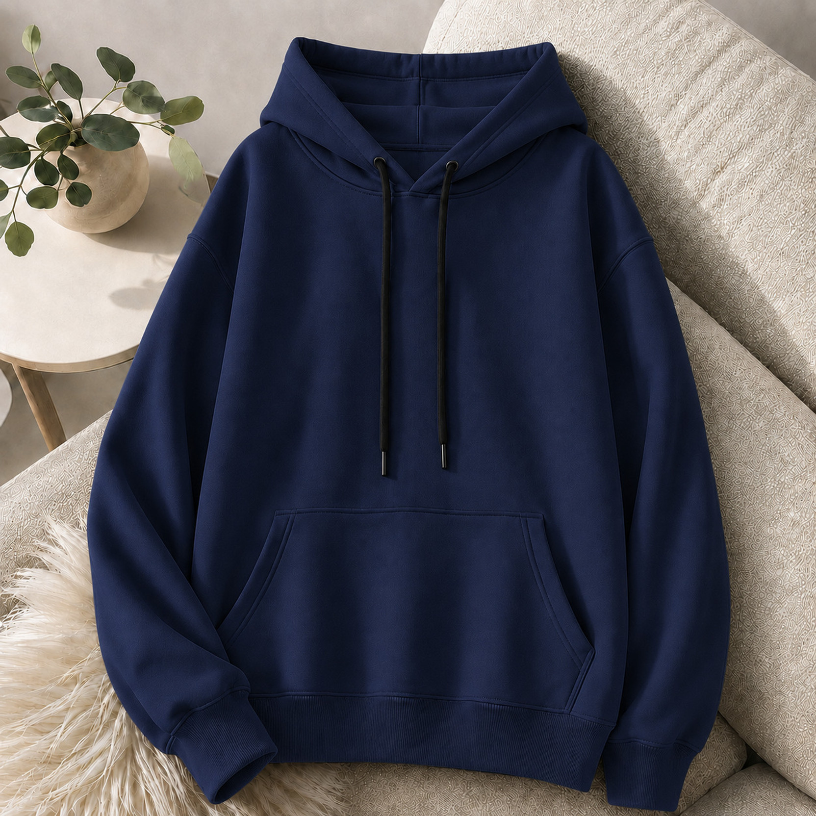 Men & Women Full Sleeve Solid Hooded Sweatshirt