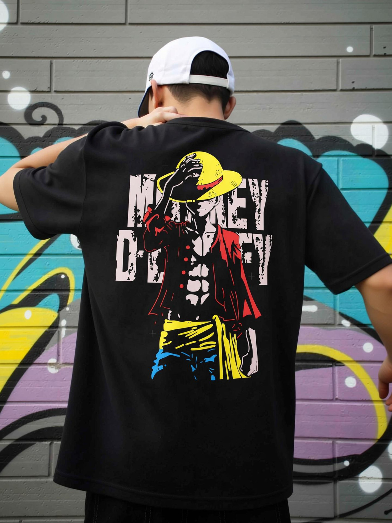 Men Printed Round Neck Pure Cotton Black T-Shirt