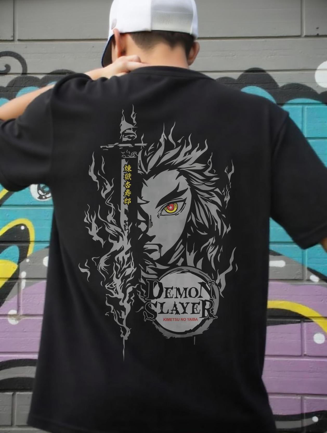 Men Printed Round Neck Pure Cotton Black T-Shirt