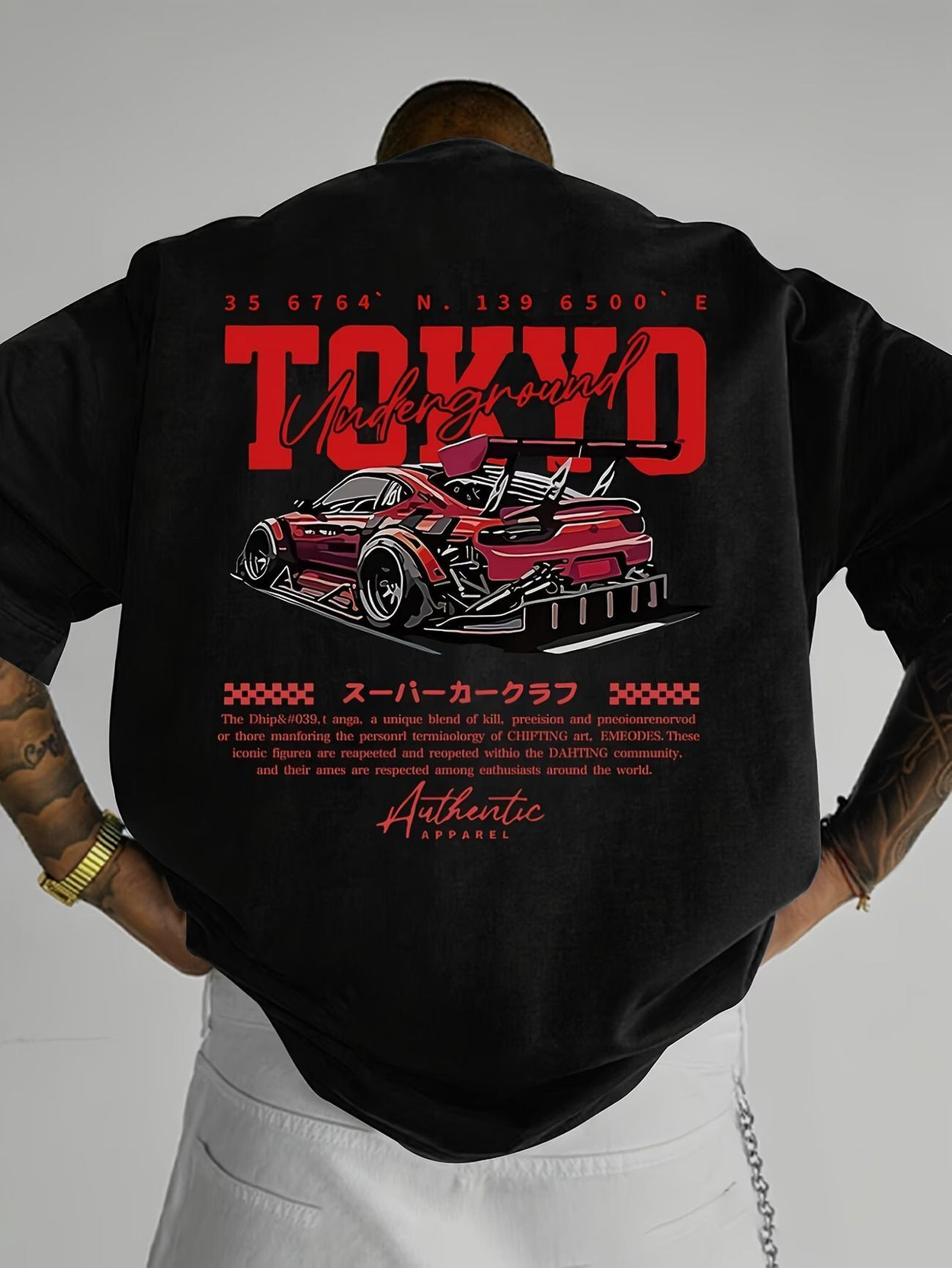 Men Typography, Graphic Print Round Neck Pure Cotton Black T-Shirt
