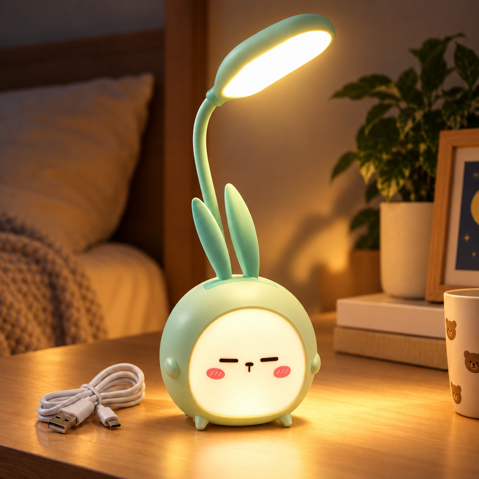 One94Store Cute Elf LED Table Lamp for Kids Study Lamp