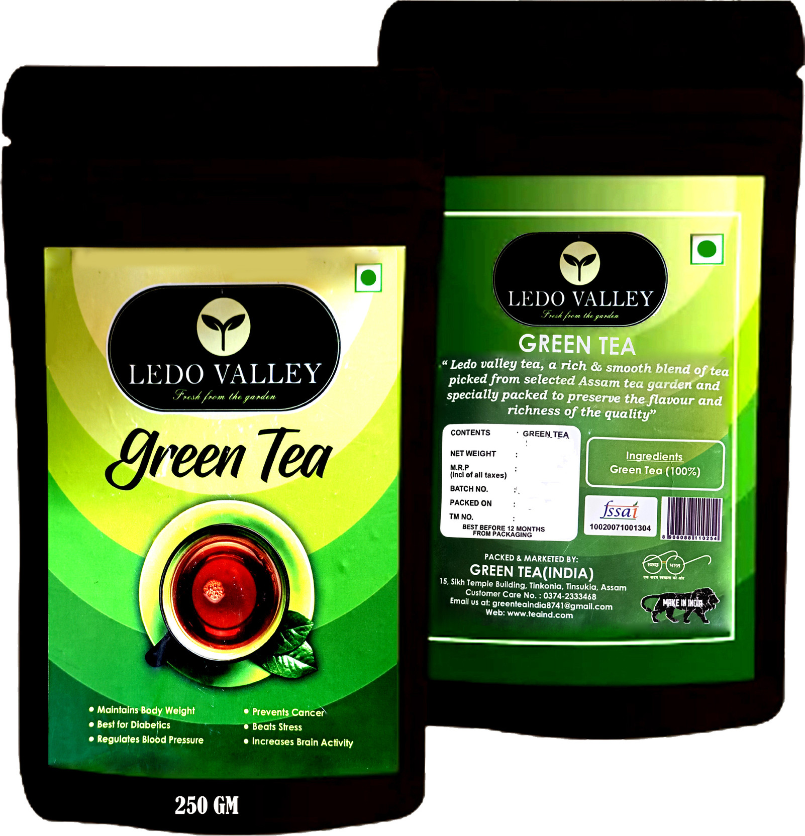 Ledo Valley LEDO-VALLEY GREEN TEA WEIGHT LOSS TEA-250GM Green Tea Pouch