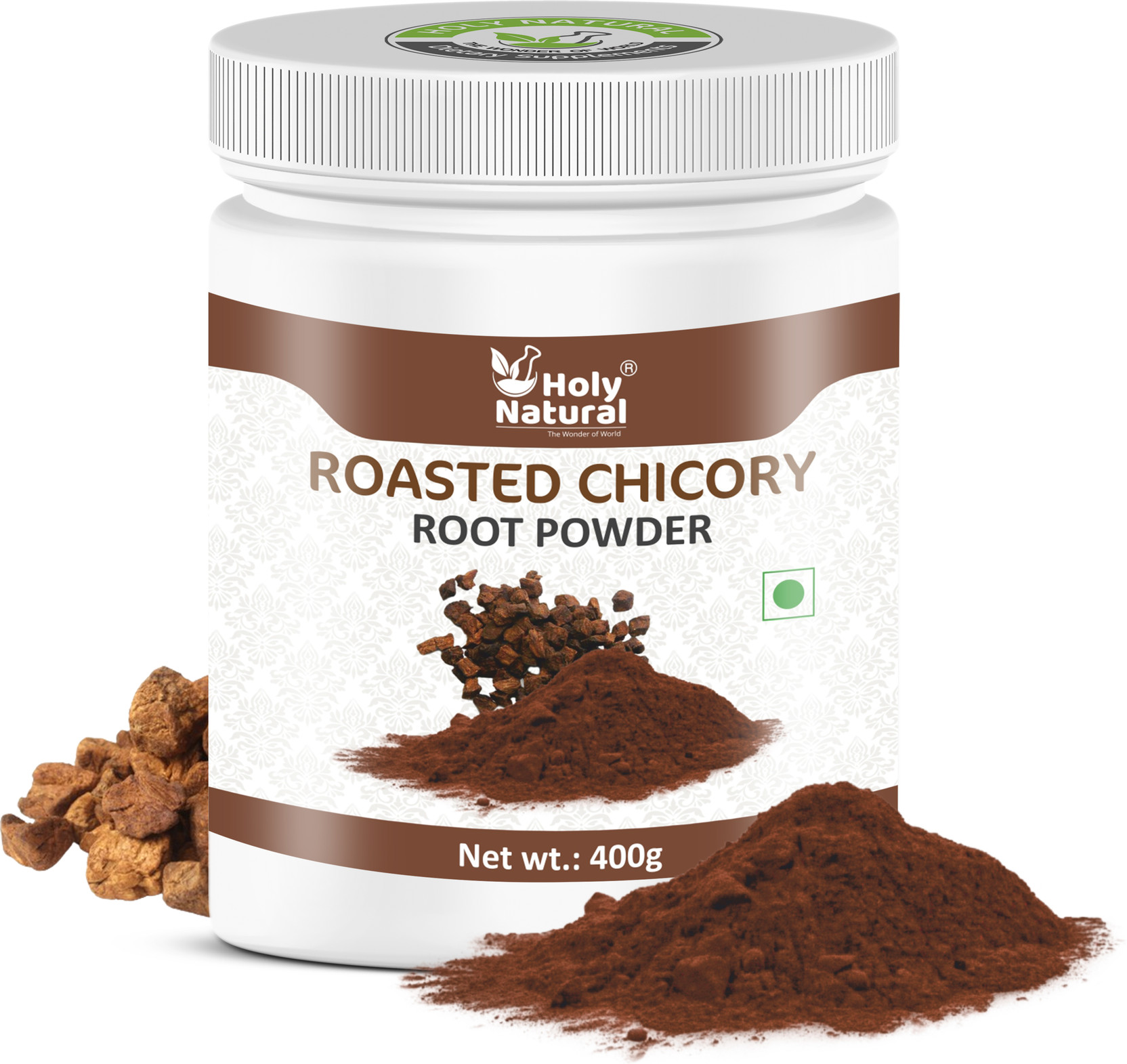 Holy Natural Chicory Root Powder - 400gm, substitute of coffee, Sugar free, Pure and Natural Roast & Ground Coffee