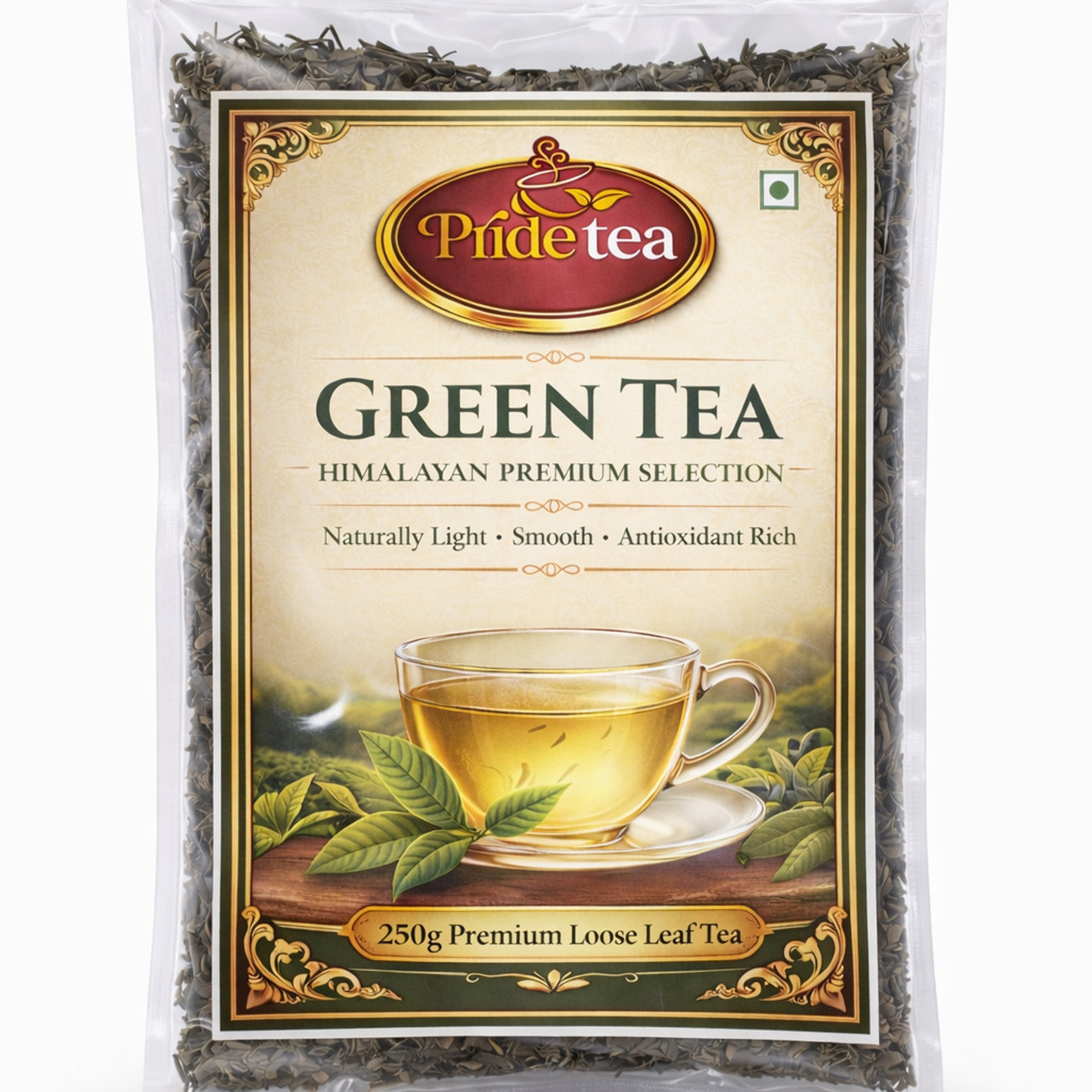 Pride Himalayan Premium Green Tea Loose Leaf Antioxidant Rich Natural Green Tea Green Tea Pouch