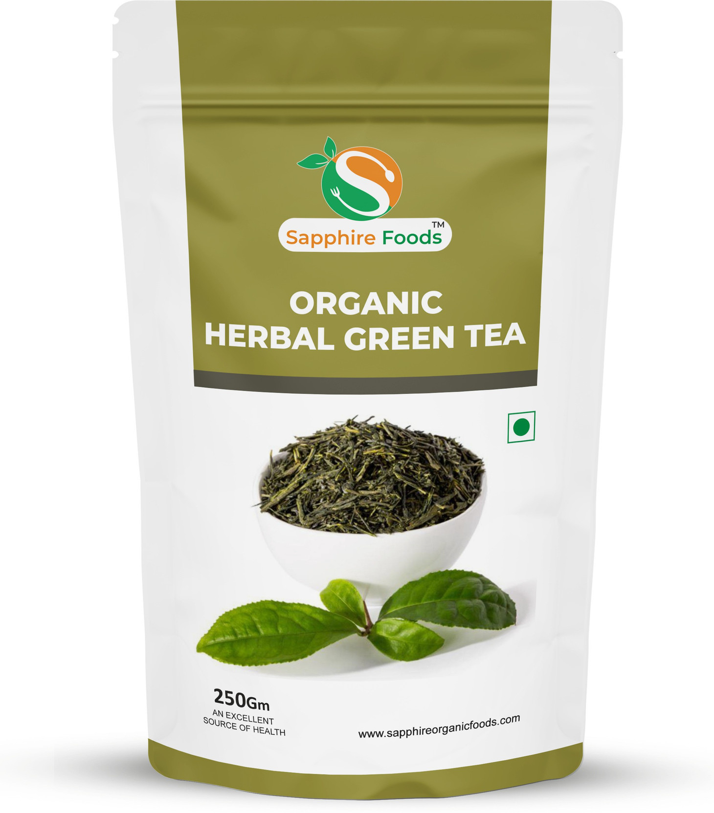 Sapphire Foods Organic Herbal Green Tea Premium Quality Herbs Green Tea Pouch