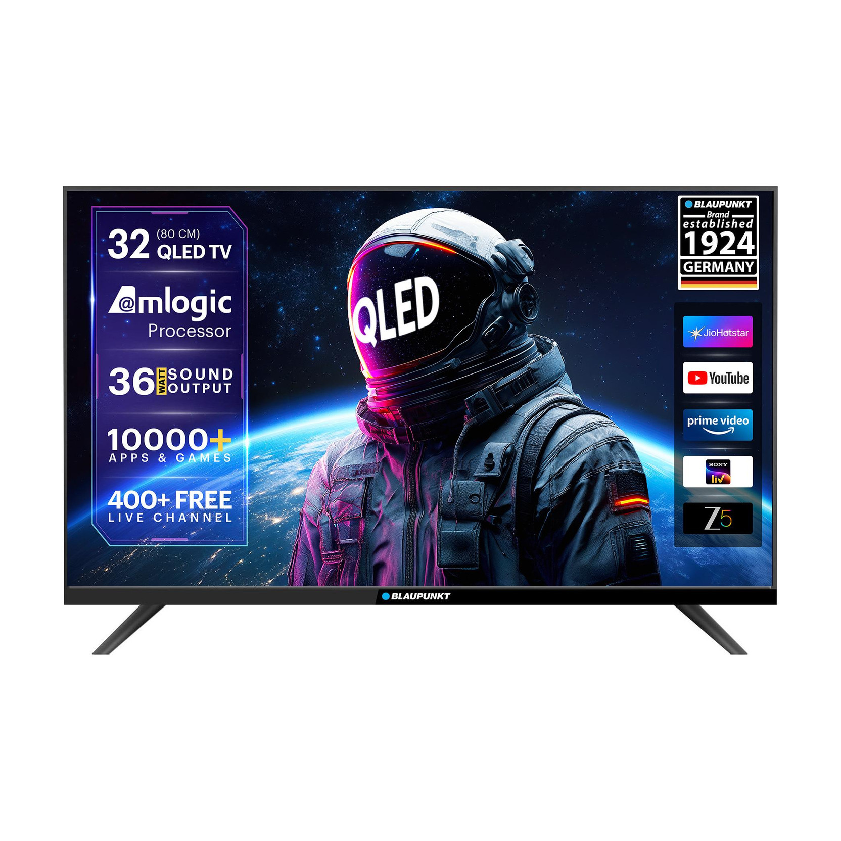 Blaupunkt Sigma QLED 80 cm (32 inch) HD Ready LED Smart Linux TV with 36 W Surround Sound 400 Nits Bri...