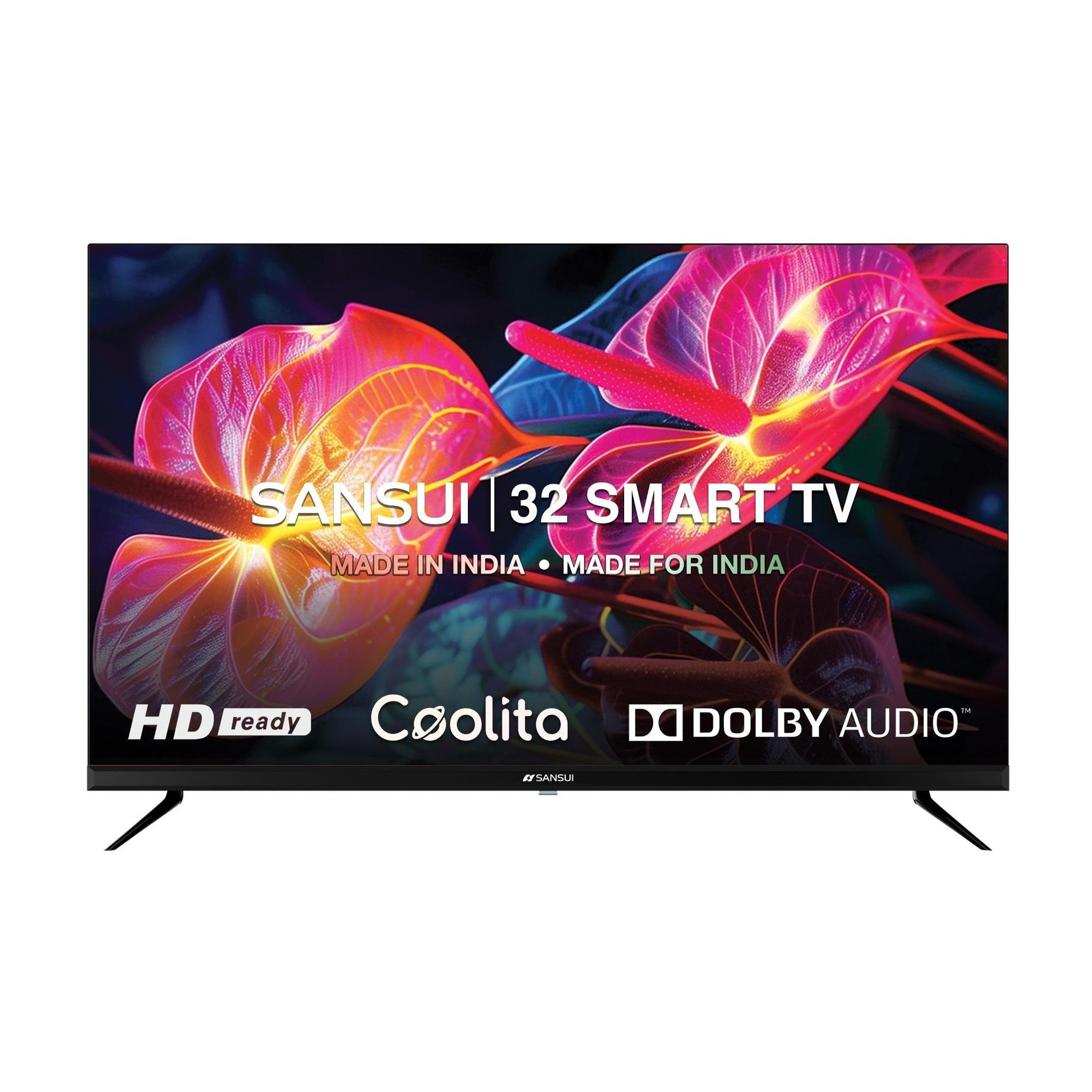 Sansui 80 cm (32 inch) HD Ready LED Smart Coolita TV with Dolby Audio | Surround Sound | A+ Panel | 16...