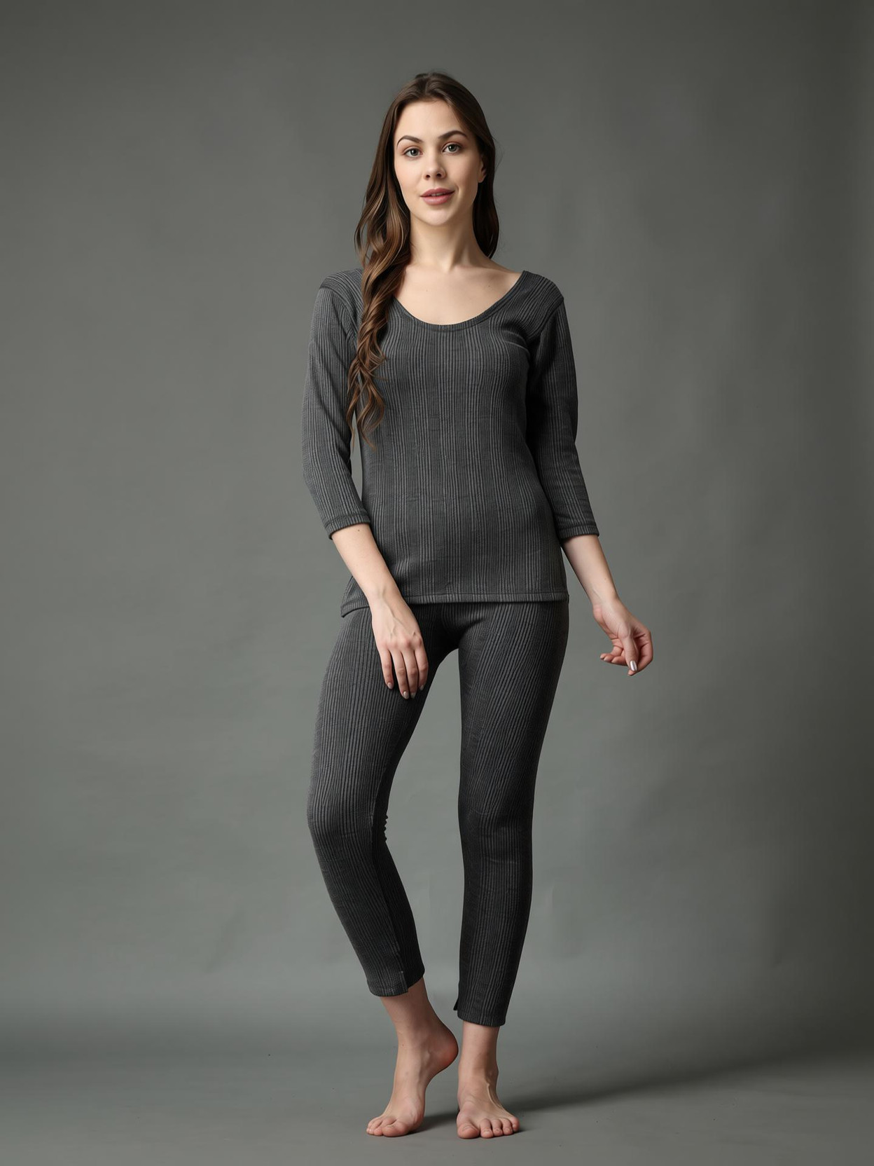 FF Thermal Warmer Vest & Bottom Combo Winter Innerwear Top and Lower For Women Women Top - Pyjama Set Thermal