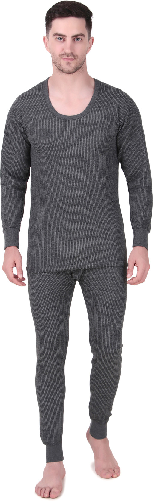 HAP Premium Men's Ribbed Thermal Set – Ultra-Soft Body Layer for Winter Comfort Men Top - Pyjama Set Thermal