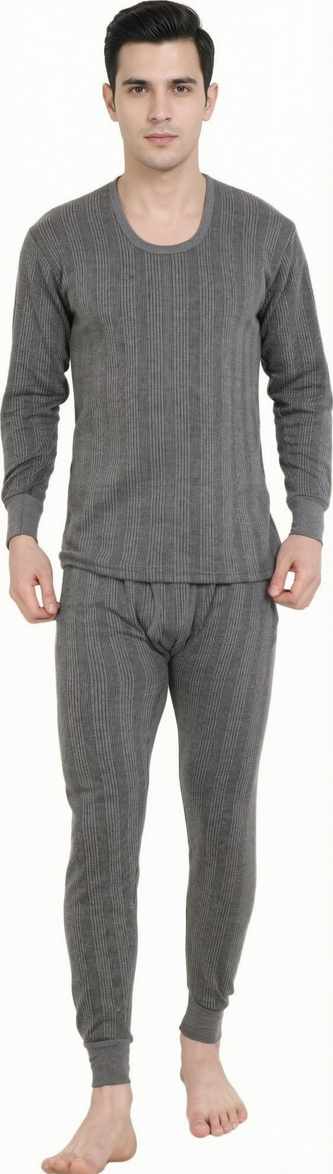 SEAMLESS BEAUTY Mens Thermal Innerwear Set Full Sleeve Top And Lower Bottom Warm Winter Wear Men Top - Pyjama Set Thermal
