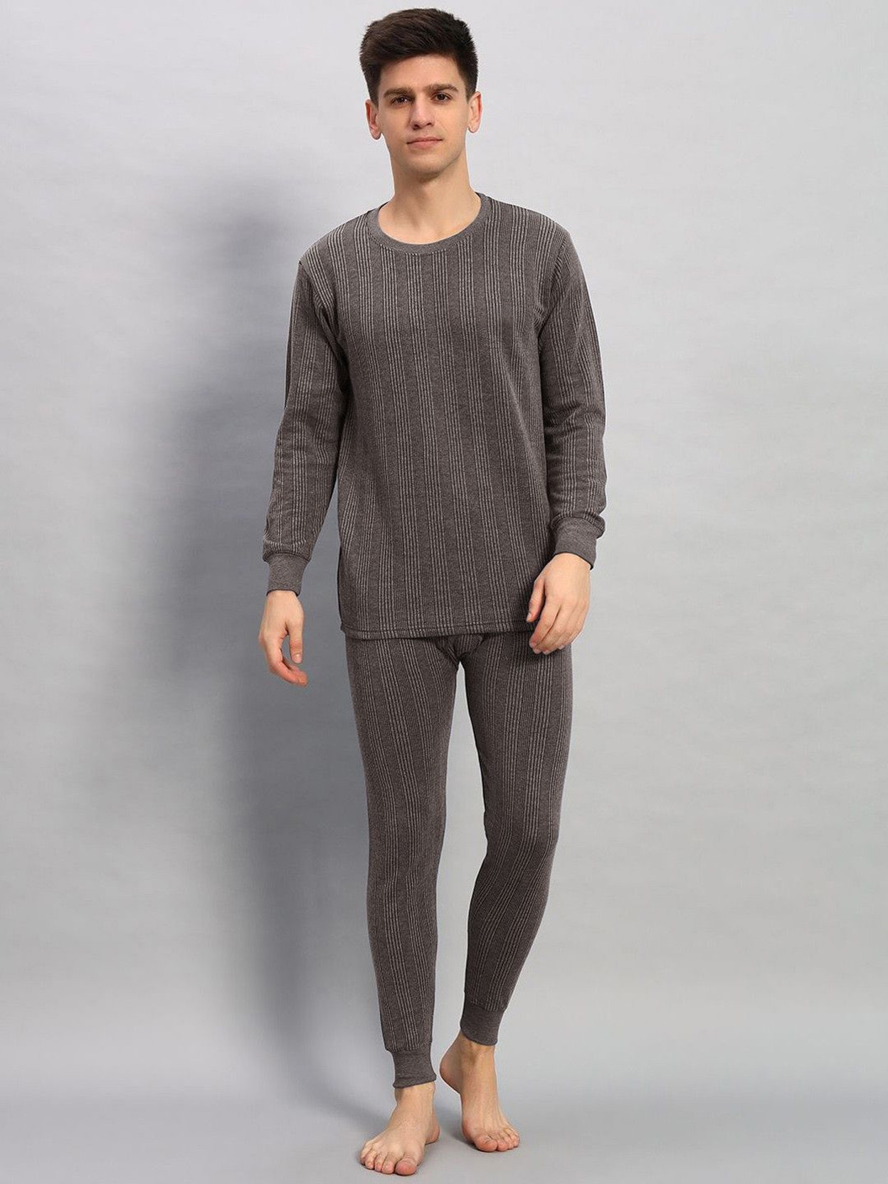 SEAMLESS BEAUTY Mens Thermal Innerwear Set Full Sleeve Top And Lower Bottom Warm Winter Wear Men Top - Pyjama Set Thermal